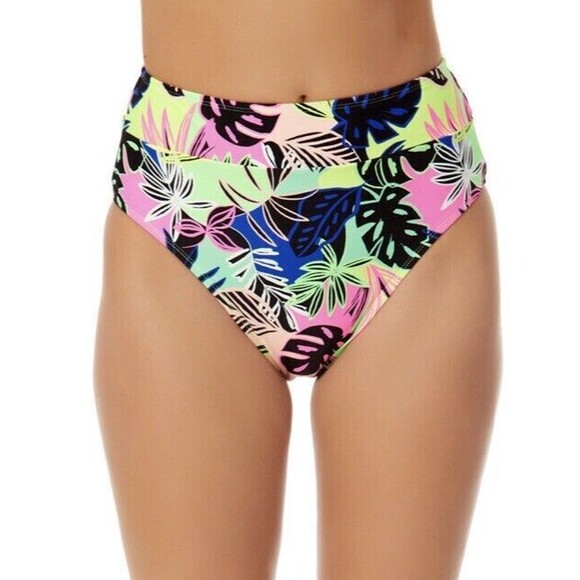 No Boundaries Colorful High Leg High Waist Mix & Match Swim Bottom Women S (3-5) - Picture 1 of 9